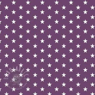 Katoenen stof Petit stars purple