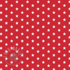 Katoenen stof Petit stars red