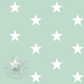 Katoenen stof Stars mint