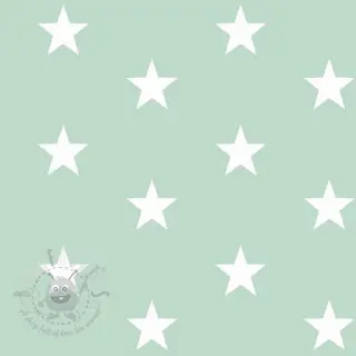 Katoenen stof Stars mint