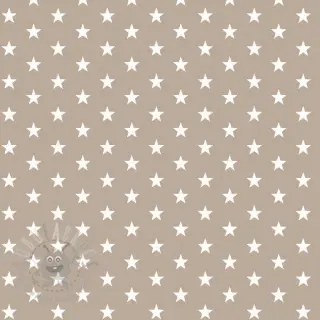 Katoenen stof Petit stars sand