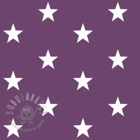 Katoenen stof Stars purple
