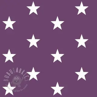 Katoenen stof Stars purple