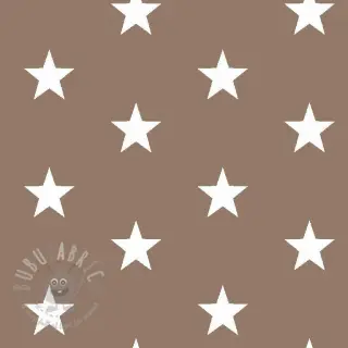 Katoenen stof Stars taupe