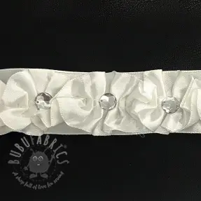 Satijnen lint Crystal cream