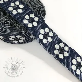 Lint Jeans flowers dark blue