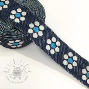 Lint Jeans flowers turqoise