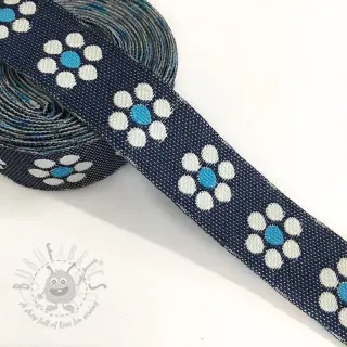 Lint Jeans flowers turqoise