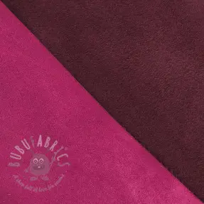 Kunstleer suède ALASKA fuchsia/amethyste