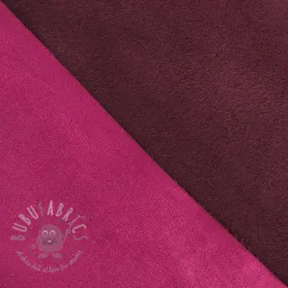 Kunstleer suède ALASKA fuchsia/amethyste