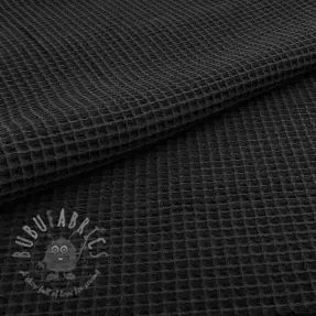 Katoen met wafelbinding black
