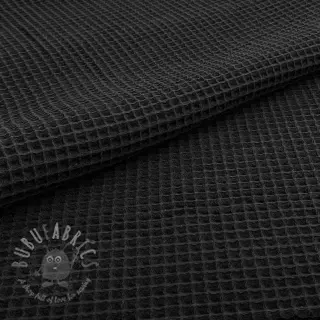 Katoen met wafelbinding black