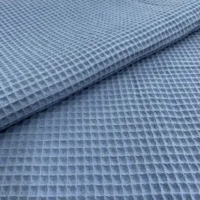 Bavlna s vaflovou väzbou blue