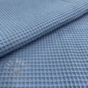 Katoen met wafelbinding blue
