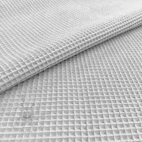 Katoen met wafelbinding light grey