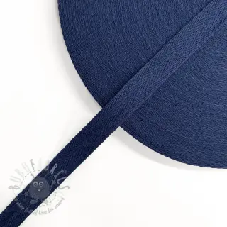 Keperband katoenen 15 mm dark blue