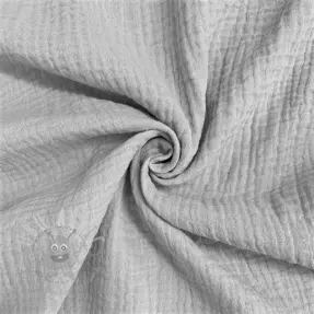 Dubbelgaas/mousseline light grey