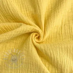 Dubbelgaas/mousseline soft yellow