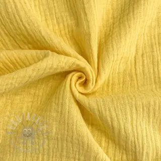 Dubbelgaas/mousseline soft yellow