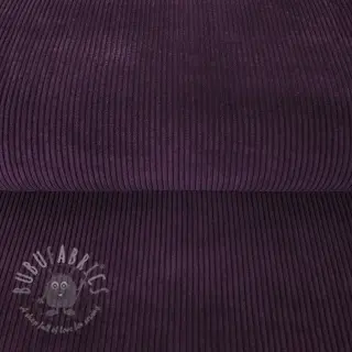 Ribfluweel aubergine