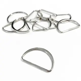 Polokrúžok 25 mm silver