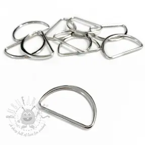 Halve ring 40 mm silver
