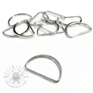 Halve ring 40 mm silver