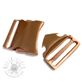 Metalen Gesp Drietand 40 mm copper