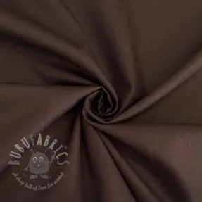 Katoenen popeline dark brown