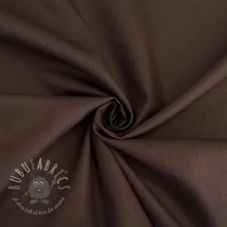 Katoenen popeline dark brown