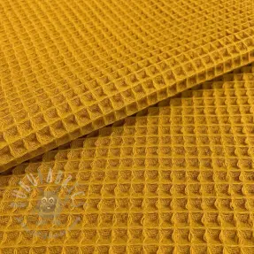Katoen met wafelbinding ochre