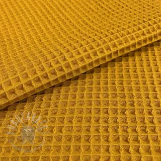Katoen met wafelbinding ochre