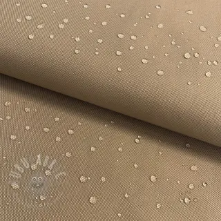 Windjasstof met waterafstotende afwerking taupe