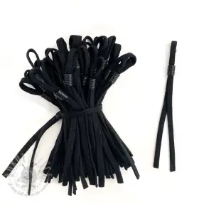 Elastiek 5 mm zwart met koordstopper 22 cm