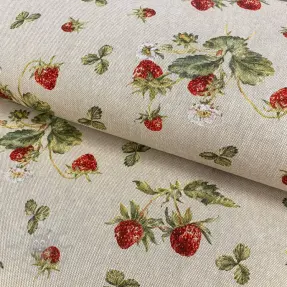 Decoratiestof Linenlook Wild strawberries