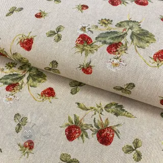 Decoratiestof Linenlook Wild strawberries