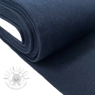 Boordstof RIB donkere blauw ORGANIC