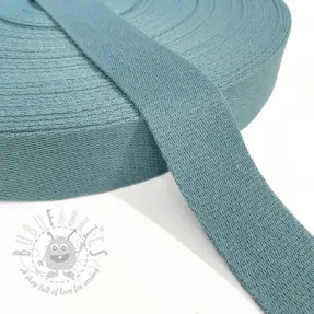 Tassenband katoen 4 cm steel blue