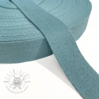 Tassenband katoen 4 cm steel blue