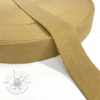 Tassenband katoen 4 cm camel