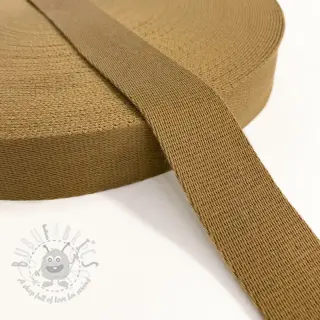Tassenband katoen 4 cm brown