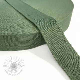 Tassenband katoen 4 cm old green