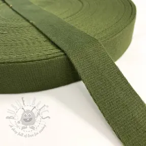 Tassenband katoen 4 cm olive green