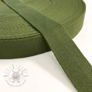 Tassenband katoen 4 cm olive green