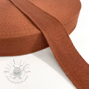 Tassenband katoen 4 cm brick
