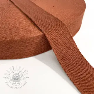 Tassenband katoen 4 cm brick