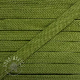 Katoenen koord plat 13 mm olive green
