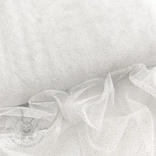 Tule voor TUTU-rok ROYAL SPARKLE white silver