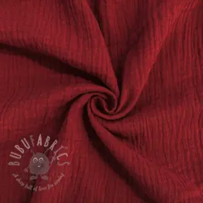 Dubbelgaas/mousseline bordeaux ORGANIC