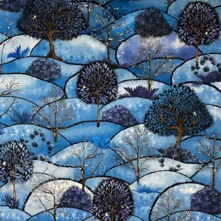 Decoratiestof Forest hill winter digital print